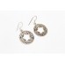 Silver 925 Dangle Earrings Women's Sterling Filigree Oxidized Handmade A743